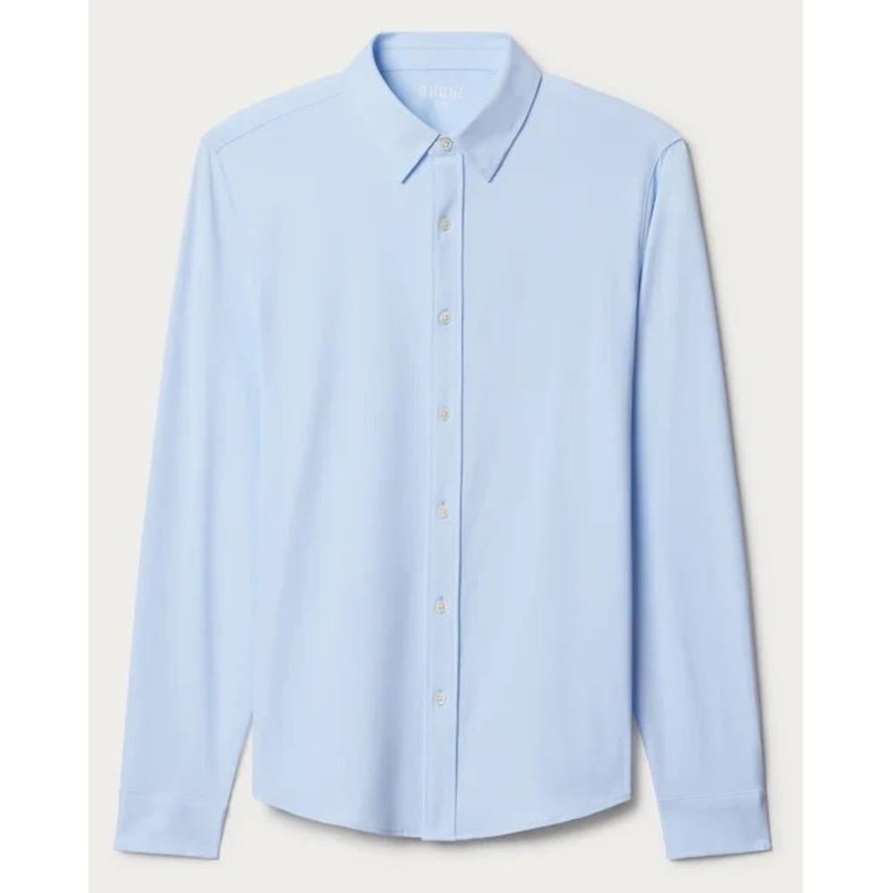 New Rhone Commuter Button Down Shirt Mens S Blue Classic Fit Fine Italian Fabric